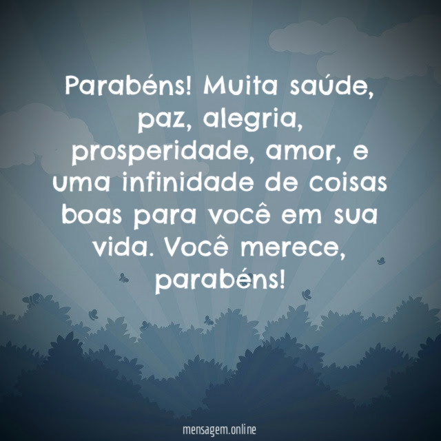 Uma infinidade de coisas boas para você