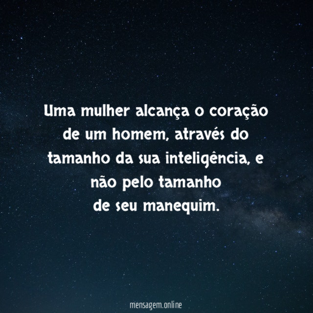 Uma mulher alcança o coração de um homem