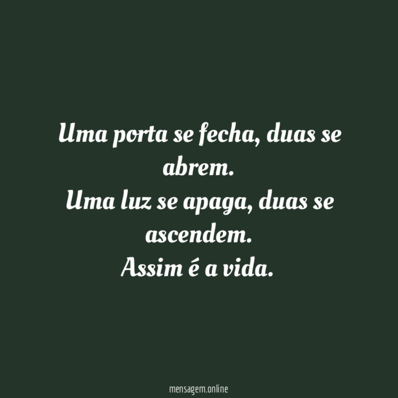 Uma porta se fecha