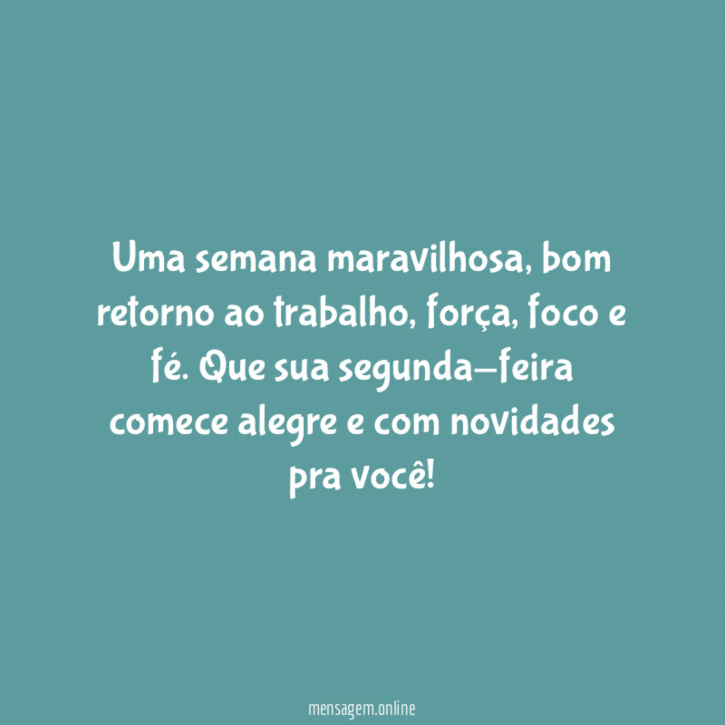 Uma semana maravilhosa