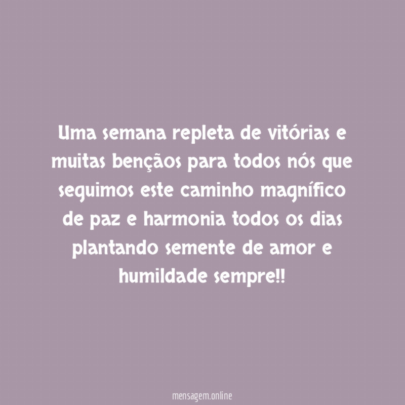 Uma semana repleta de vitórias