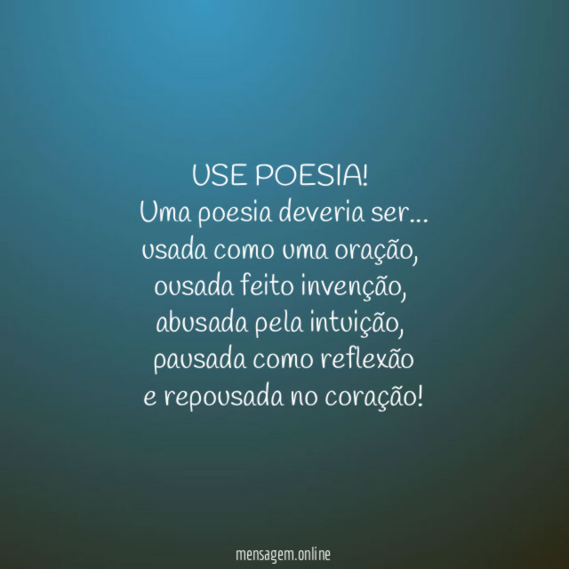 USE POESIA!