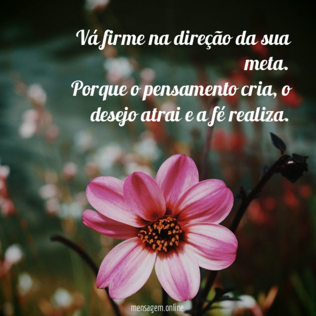 Vá firme na direção da sua meta