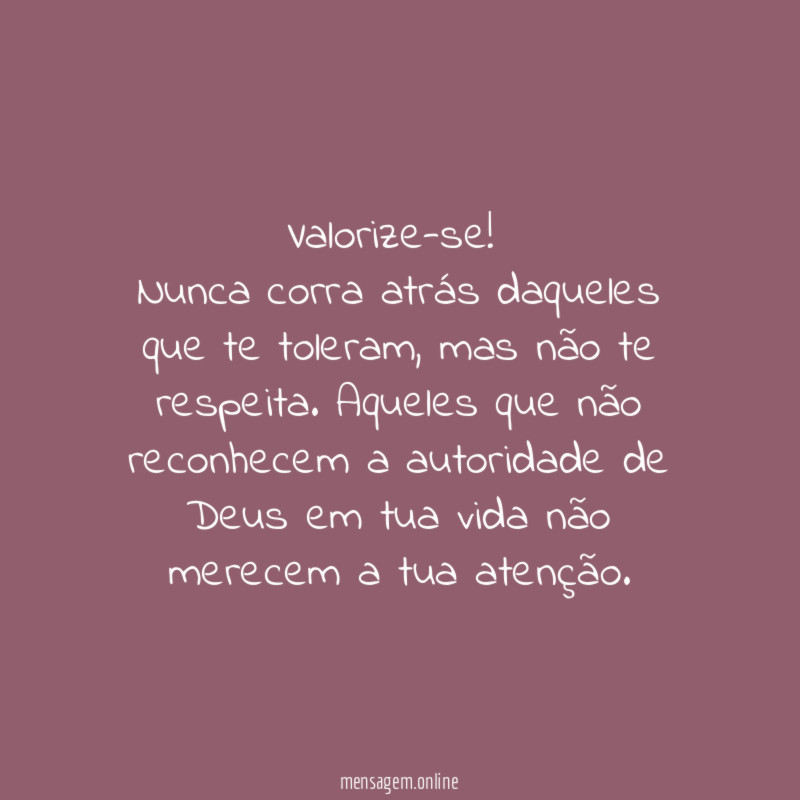 Valorize-se!