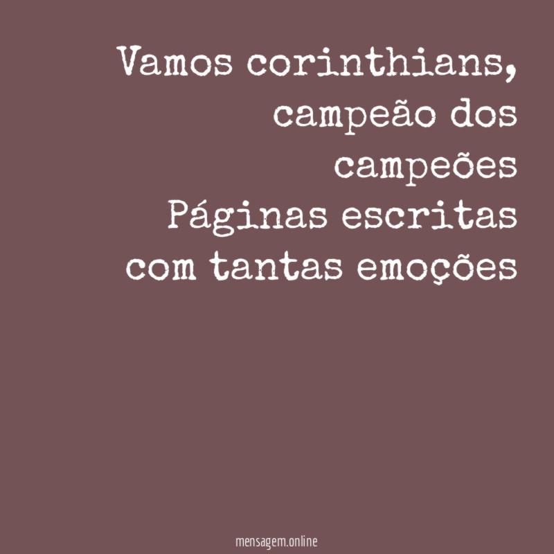 Vamos corinthians