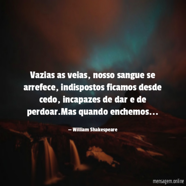 Vazias as veias