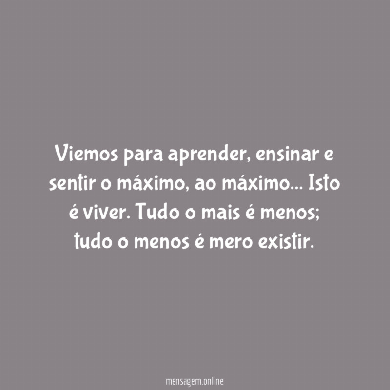 Viemos para aprender