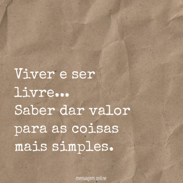 Viver e ser livre