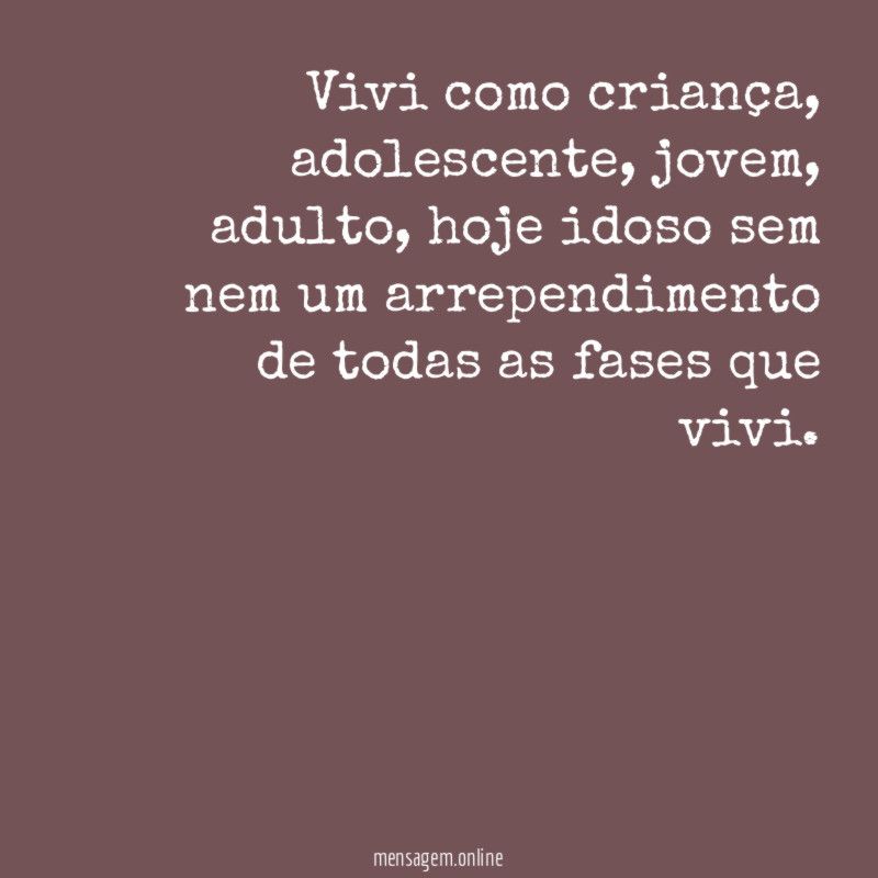 Vivi como criança