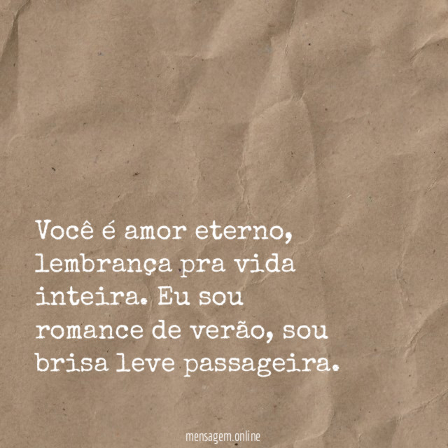 Você é amor eterno