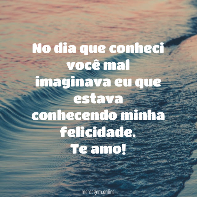 Você é minha felicidade, amor