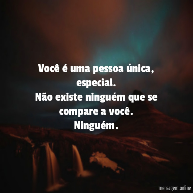 Você é uma pessoa única