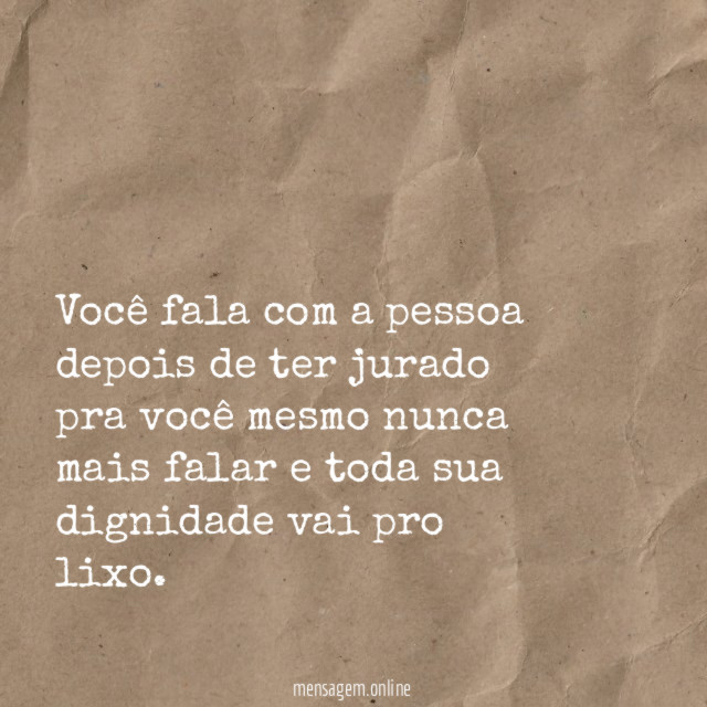 Você fala com a pessoa