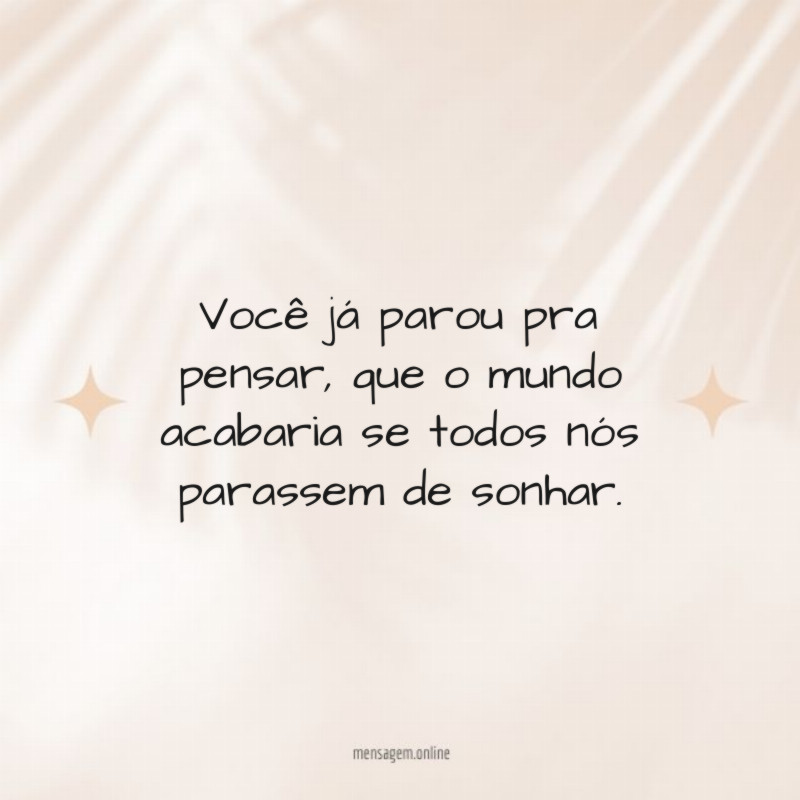 Você já parou pra pensar