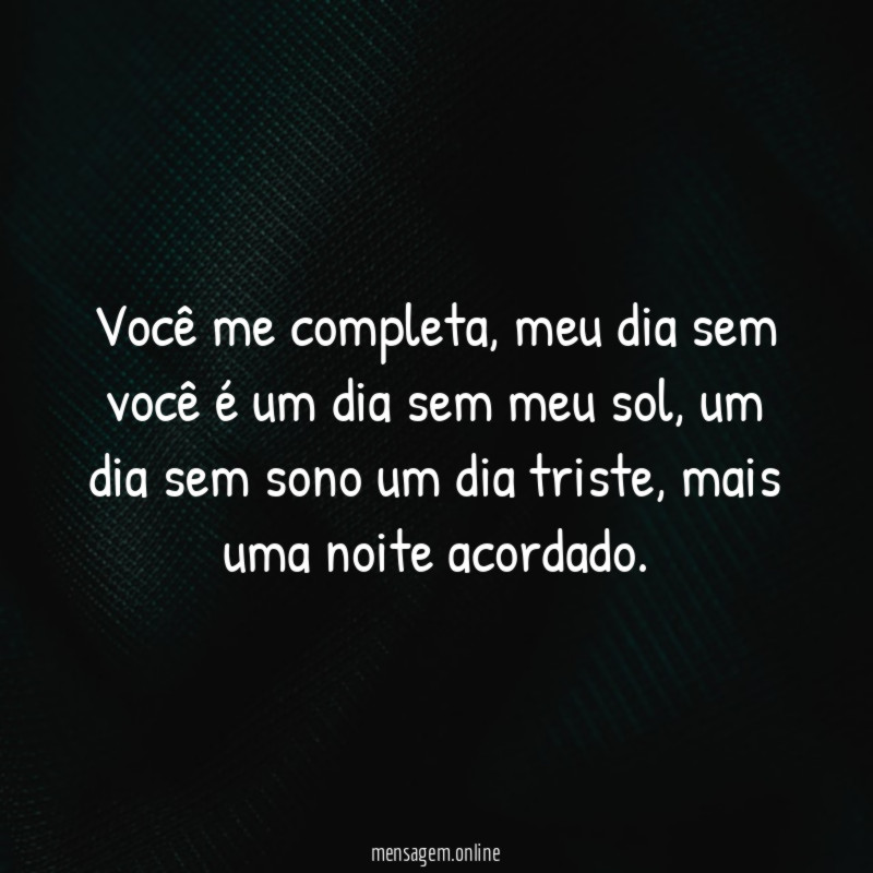 Você me completa