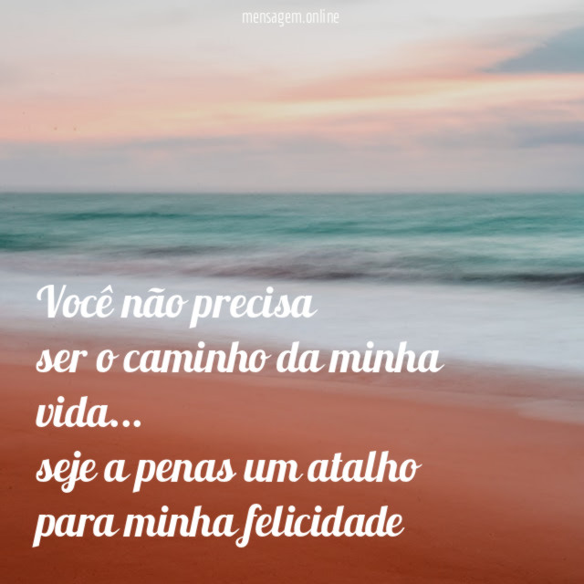 Você não precisa ser o caminho da minha vida