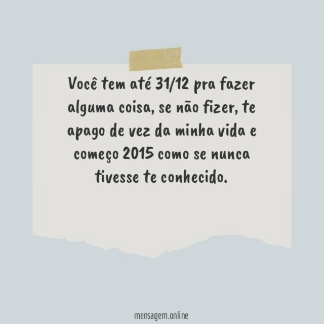 Você tem até 31/12