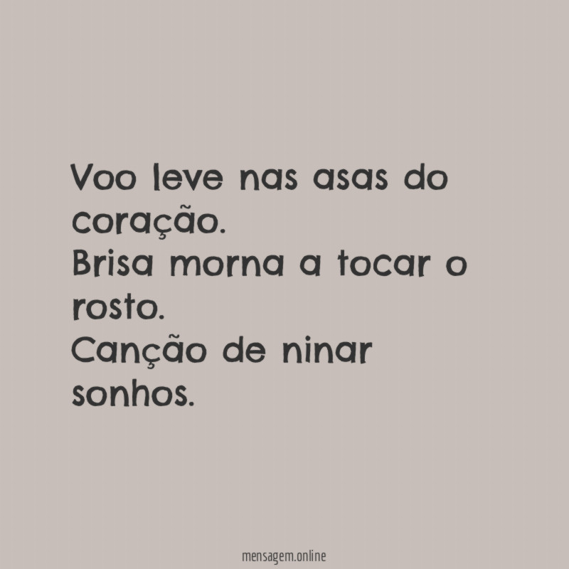 Voo leve nas asas do coração
