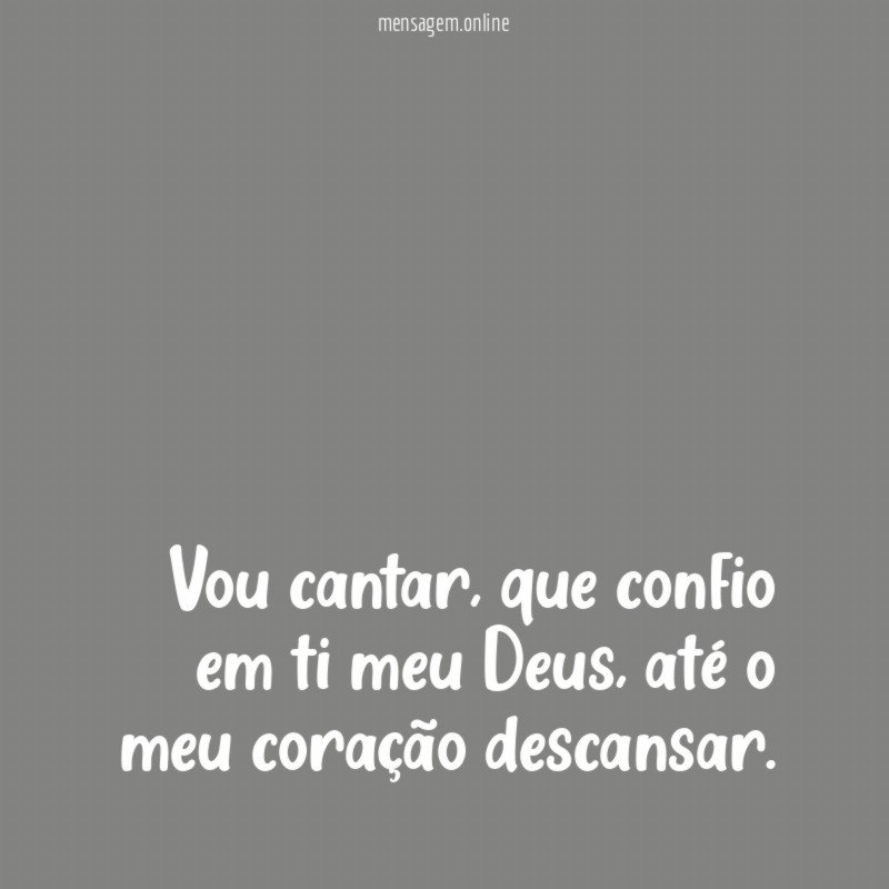 Vou cantar