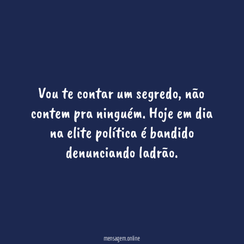 Vou te contar um segredo