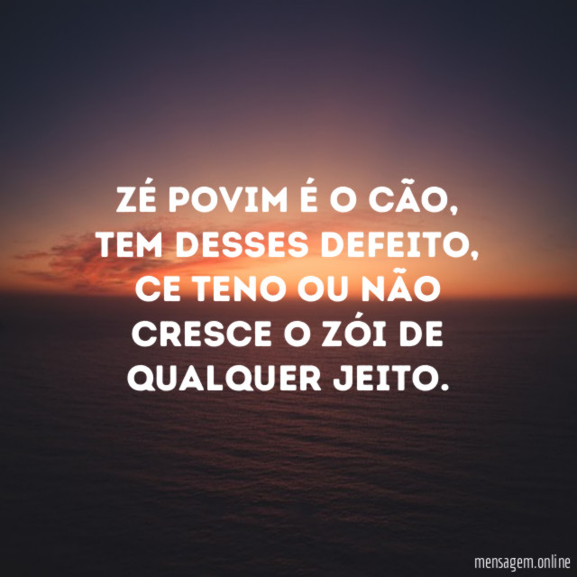 Zé povim é o cão