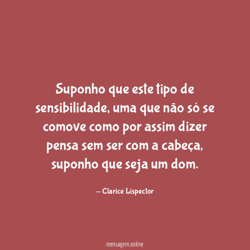 Suponho que este tipo de sensibilidade