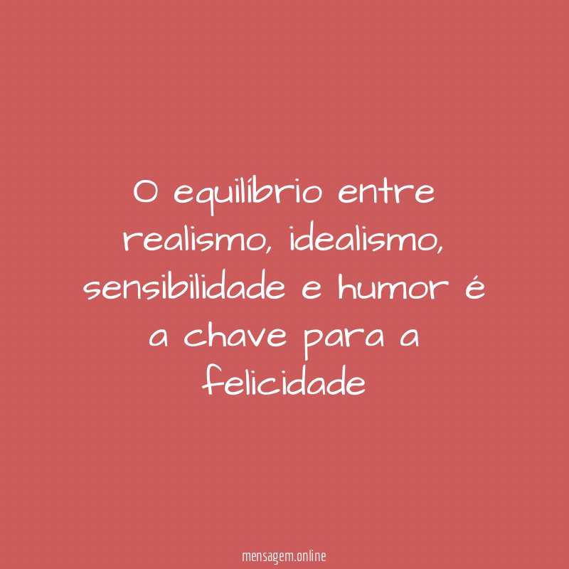 O equilíbrio entre realismo