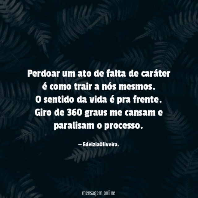 Perdoar um ato de falta de caráter é