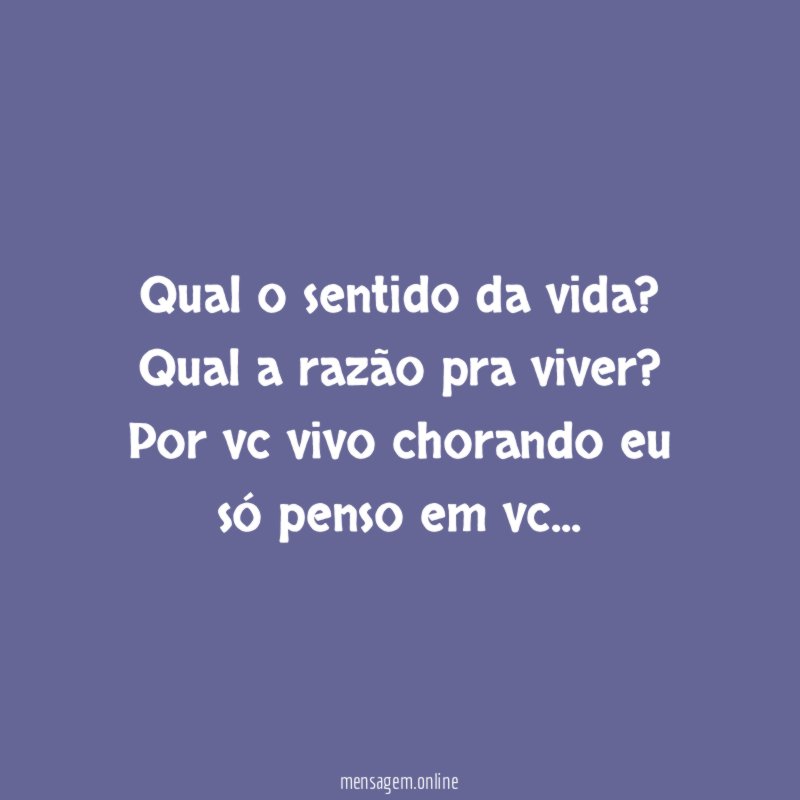 Qual o sentido da vida