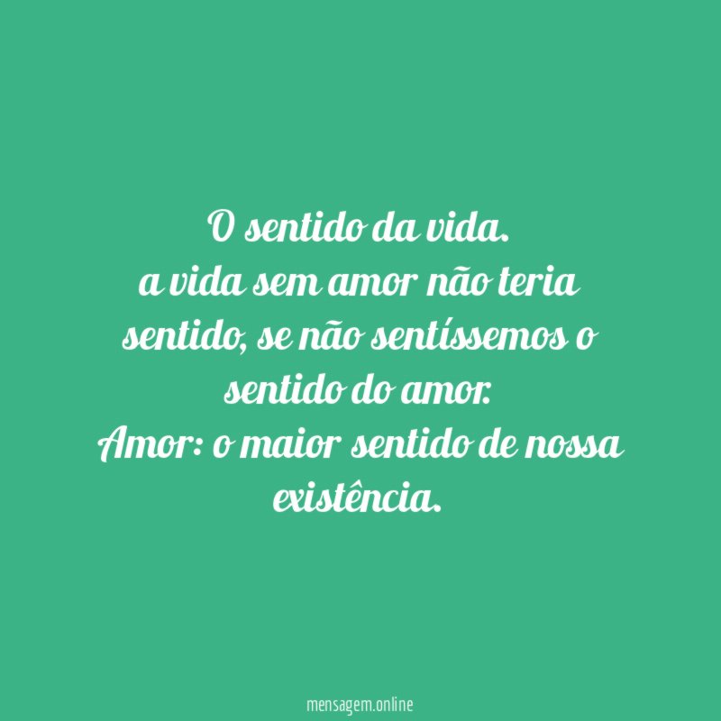 O sentido da vida