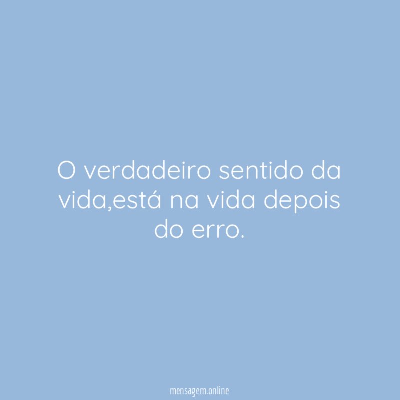 O verdadeiro sentido da vida