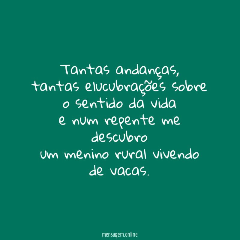 Tantas andanças