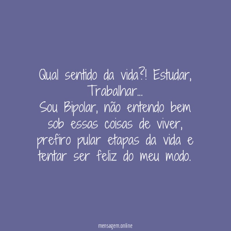 Qual sentido da vida