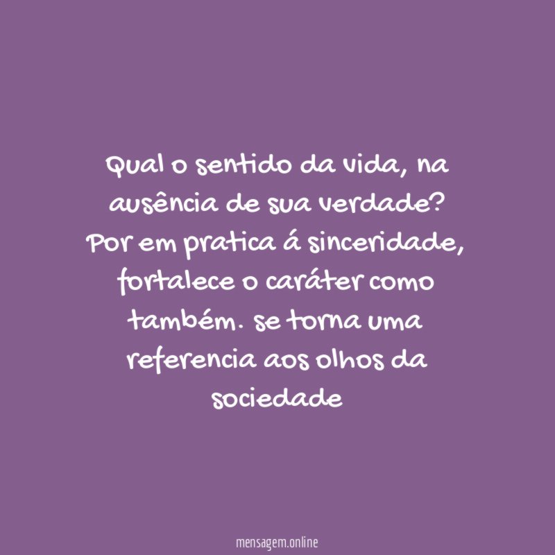 Qual o sentido da vida