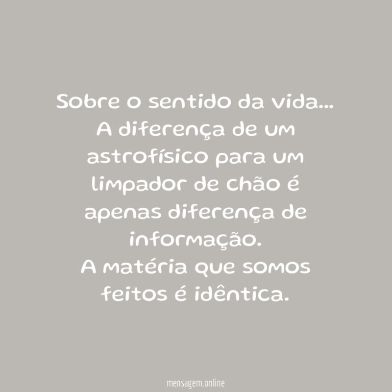 Sobre o sentido da vida