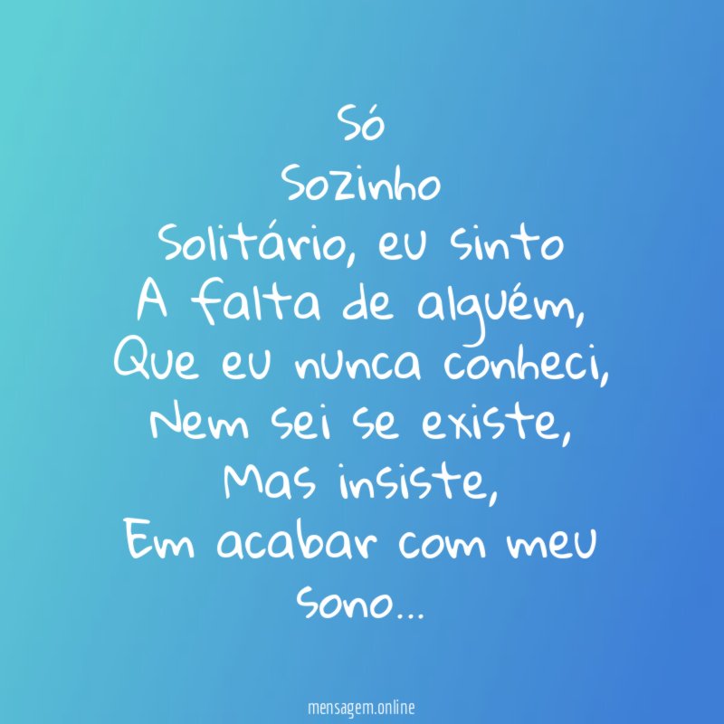 Só Sozinho Solitário