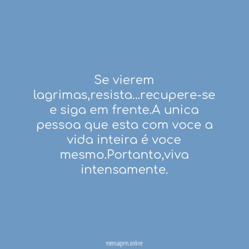 Se vierem lagrimas