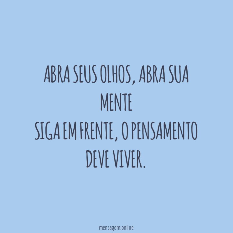 Abra seus olhos