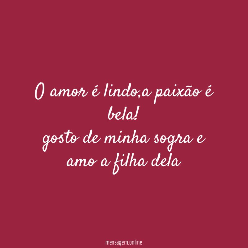 O amor é lindo