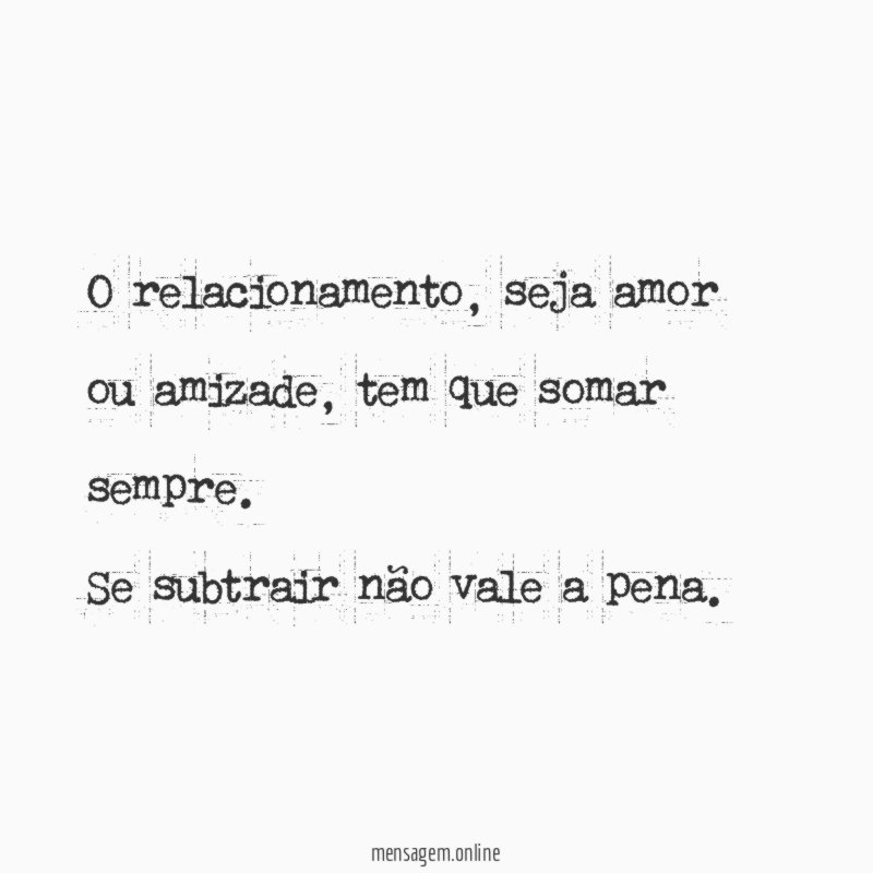 O relacionamento