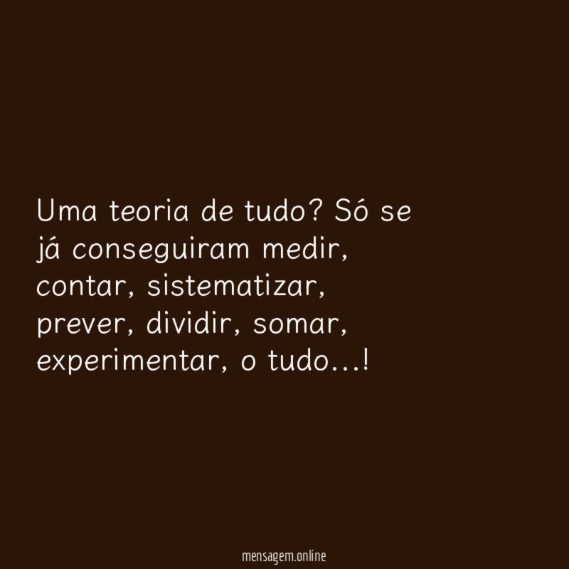 Uma teoria de tudo