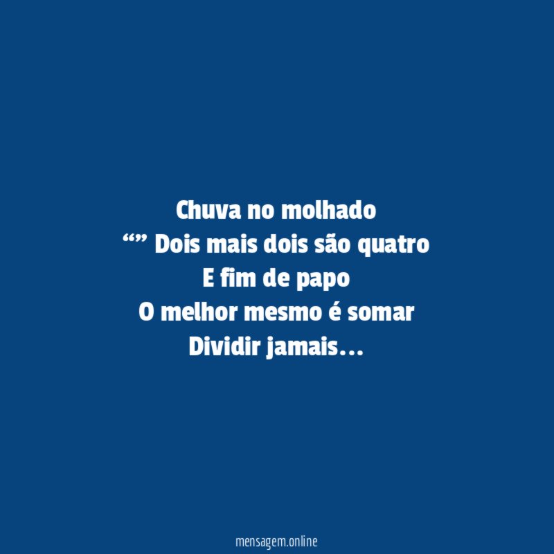 Chuva no molhado