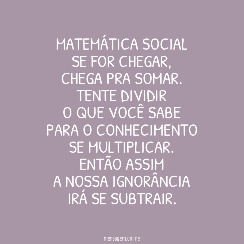 MATEMÁTICA SOCIAL
