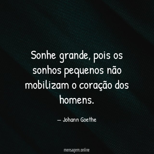 Sonhe grande
