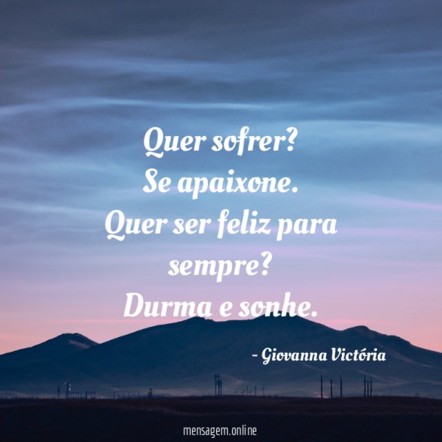 Quer sofrer