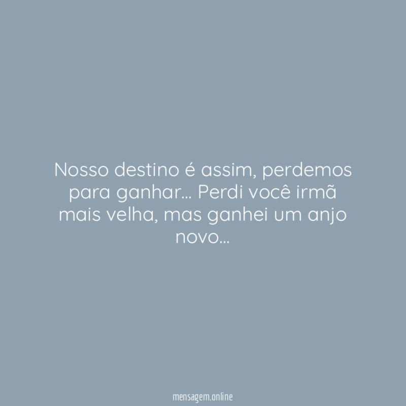 Nosso destino é assim