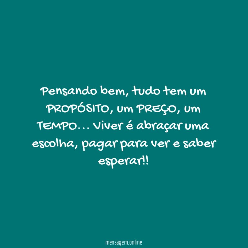 Pensando bem