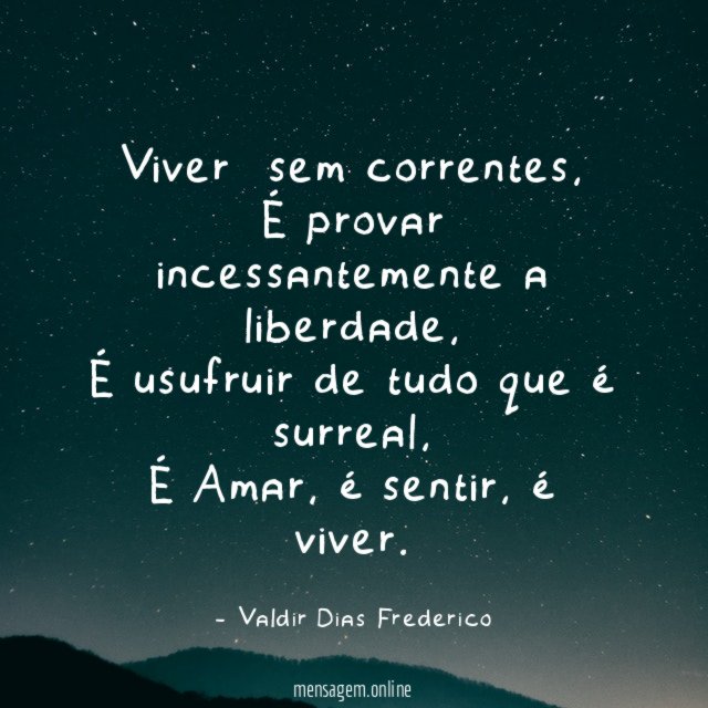 Viver sem correntes
