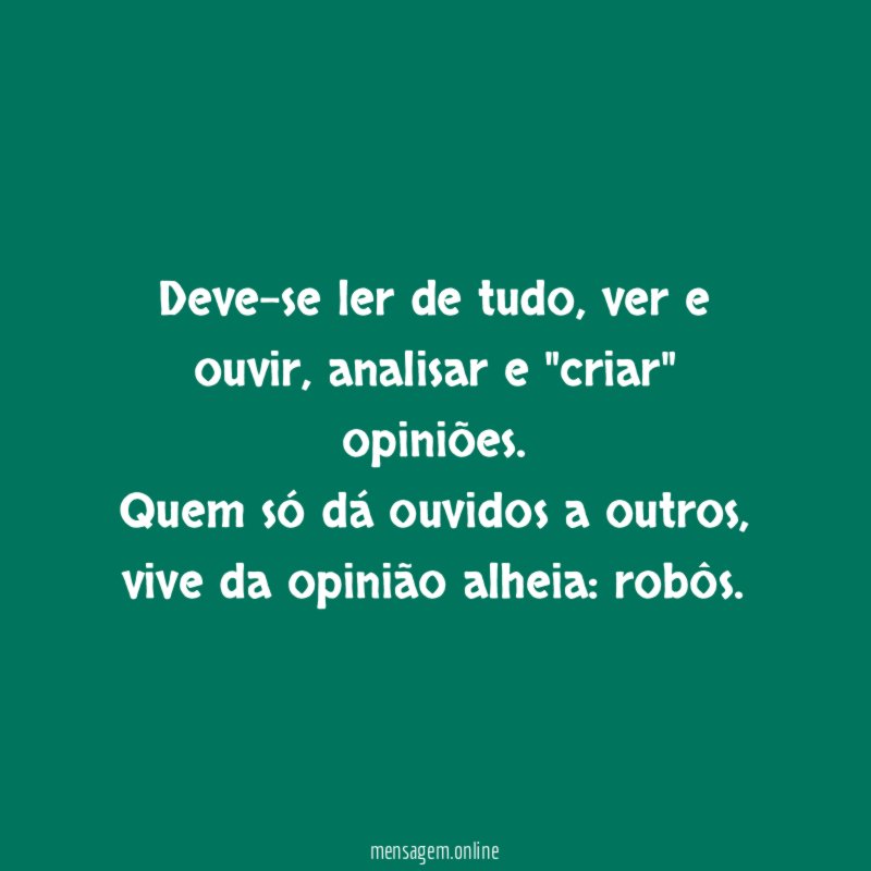 Deve-se ler de tudo