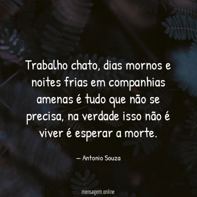 Trabalho chato